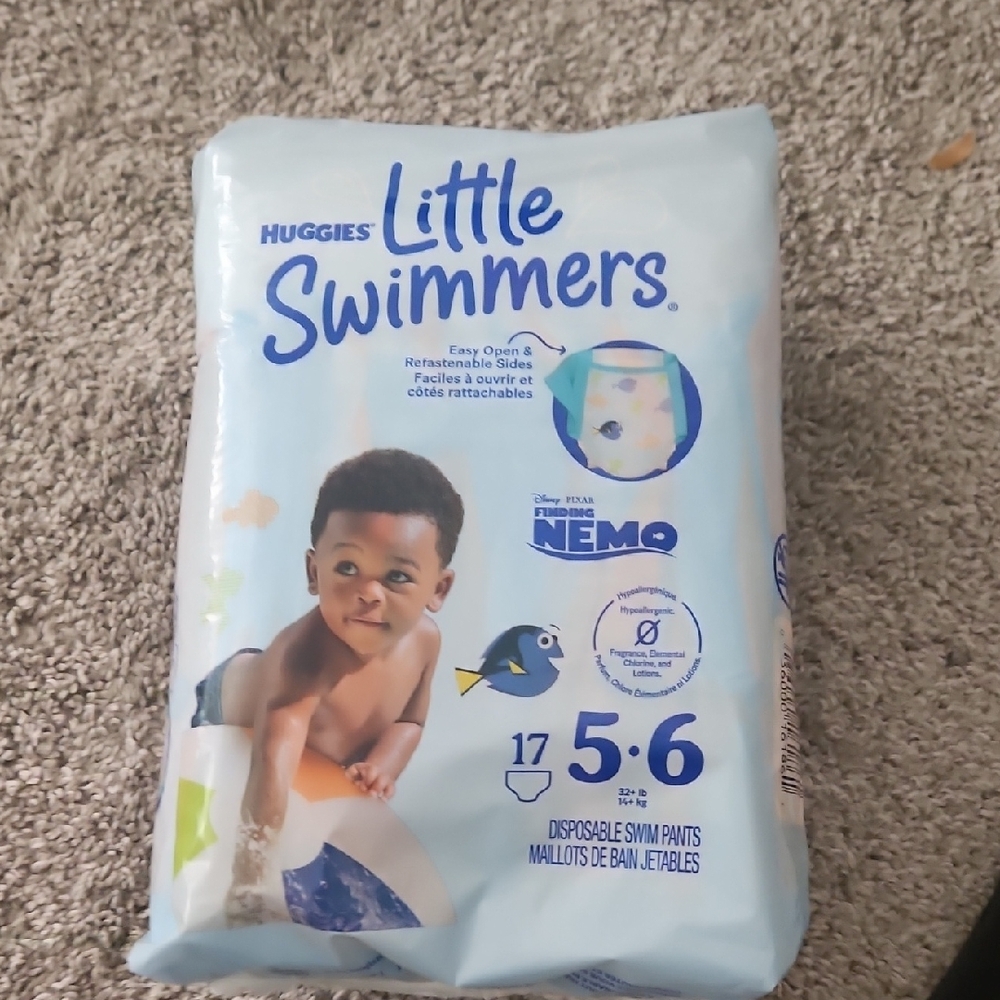 2 Huggies Little Swimmers Disposable Swim Pants Size 5 6 Bundle 2 Packs